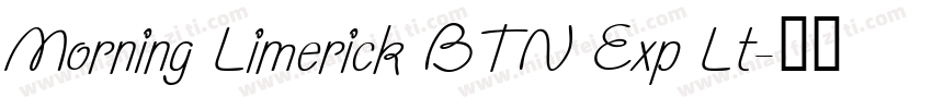 Morning Limerick BTN Exp Lt字体转换